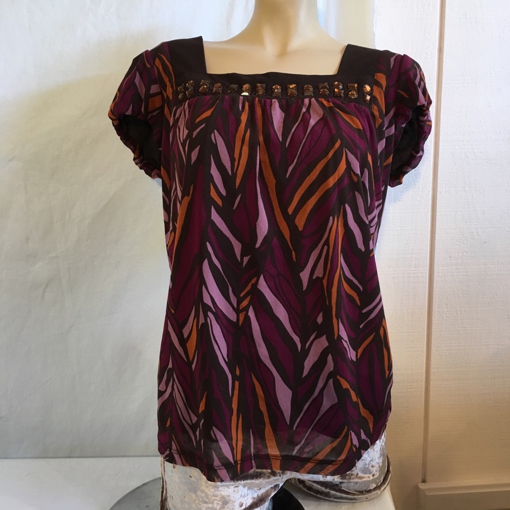 Apt.9 jungle pattern trapeze top